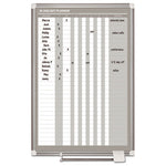 In-Out Magnetic Dry Erase Board, 24 x 36, White Surface, Silver Aluminum Frame