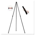 Instant Easel, 61.5" High, Black, Steel, Heavy-Duty