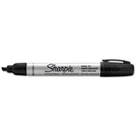 Durle Metal Barrel Permanent Marker, Broad Chisel Tip, Black