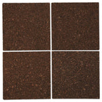 Cork Tile Panels, 12 x 12, Dark Brown Surface, 4/Pack