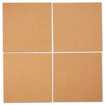 Cork Tile Panels, 12 x 12, Brown Surface, 4/Pack