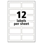 Durable Permanent Multi-Surface ID Labels, Inkjet/Laser Printers, 0.75 x 1.75, White, 12/Sheet, 10 Sheets/Pack