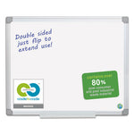 Earth Silver Easy-Clean Dry Erase Board, Reversible, 36 x 24, White Surface, Silver Aluminum Frame