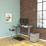 AdaptivErgo Sit-Stand 3-Stage Electric Height-Adjustable Table Base with Memory Control, 48.06" x 24.35" x 25" to 50.7", Gray