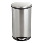 Step-On Medical Receptacle, 7.5 gal, Steel, Stainless Steel