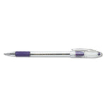 R.S.V.P. Ballpoint Pen, Stick, Medium 1 mm, Violet Ink, Clear/Violet Barrel, Dozen