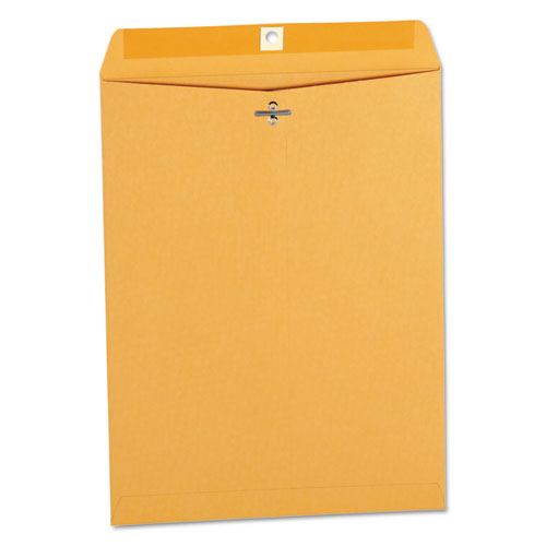 Kraft Clasp Envelope, #12 1/2, Square Flap, Clasp/Gummed Closure, 9.5 x 12.5, Brown Kraft, 100/Box