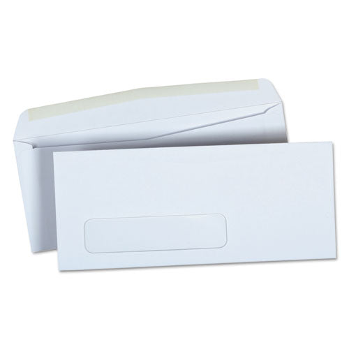 Open-Side Business Envelope, 1 Window, #9, Square Flap, Gummed Closure, 3.88 x 8.88, White, 500/Box