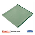 Microfiber Cloths, Reusable, 15.75 x 15.75, Green, 24/Carton