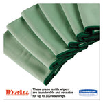 Microfiber Cloths, Reusable, 15.75 x 15.75, Green, 24/Carton