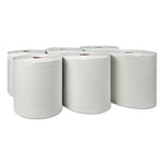 Hard Roll Paper Towels with Premium Absorbency Pockets, 1-Ply, 8" x 600 ft, 1.5" Core, White, 6 Rolls/Carton
