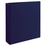 Heavy-Duty View Binder with DuraHinge and One Touch EZD Rings, 3 Rings, 2" Capacity, 11 x 8.5, Navy Blue