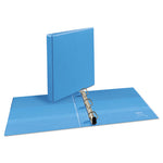 Heavy-Duty Non Stick View Binder with DuraHinge and Slant Rings, 3 Rings, 1" Capacity, 11 x 8.5, Light Blue, (5301)