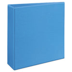 Heavy-Duty Non Stick View Binder with DuraHinge and Slant Rings, 3 Rings, 3" Capacity, 11 x 8.5, Light Blue, (5601)