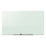 InvisaMount Magnetic Glass Marker Board, 85 x 48, White Surface