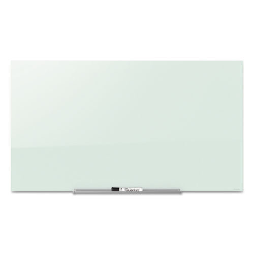 InvisaMount Magnetic Glass Marker Board, 85 x 48, White Surface