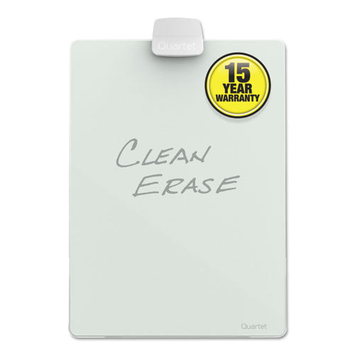 Glass Dry Erase Desktop Easel, 9 x 11, White Surface