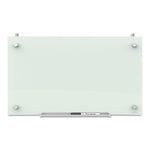 Infinity Magnetic Glass Dry Erase Cubicle Board, 30 x 18, White Surface