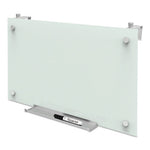 Infinity Magnetic Glass Dry Erase Cubicle Board, 30 x 18, White Surface