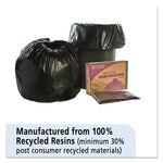 8105013862290, SKILCRAFT Recycled Content Trash Can Liners, 30 gal, 1.3 mil, 30" x 39", Black/Brown, 100/Carton