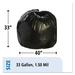 8105013862323, SKILCRAFT Recycled Content Trash Can Liners, 33 gal, 1.5 mil, 33" x 40", Black/Brown, 100/Box