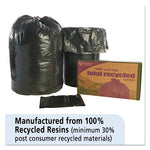 8105013862399, SKILCRAFT Recycled Content Trash Can Liners, 60 gal, 1.5 mil, 38" x 60", Black/Brown, 100/Carton