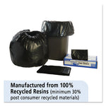 Total Recycled Content Plastic Trash Bags, 30 gal, 1.3 mil, 30" x 39", Brown/Black, 100/Carton