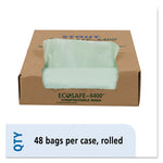 EcoSafe-6400 Bags, 30 gal, 1.1 mil, 30" x 39", Green, 48/Box