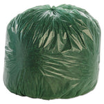 Controlled Life-Cycle Plastic Trash Bags, 33 gal, 1.1 mil, 33" x 40", Green, 40/Box