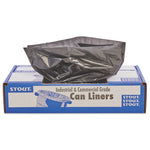 Total Recycled Content Plastic Trash Bags, 65 gal, 1.5 mil, 50" x 51", Brown/Black, 100/Carton