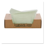 EcoSafe-6400 Bags, 32 gal, 0.85 mil, 33" x 48", Green, 50/Box