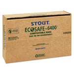 EcoSafe-6400 Bags, 64 gal, 0.85 mil, 48" x 60", Green, 30/Box