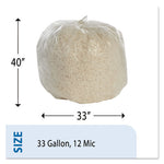 8105015574983, SKILCRAFT High Density (HDPE) Coreless Roll Can Liners, 33 gal, 12 mic, 33" x 40", Natural, 250/Box