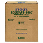 EcoSafe-6400 Bags, 30 gal, 1.1 mil, 30" x 39", Green, 48/Box