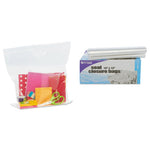 Seal Closure Bags, 2 mil, 12" x 12", Clear, 500/Carton