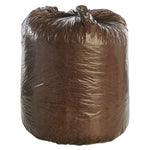 Controlled Life-Cycle Plastic Trash Bags, 30 gal, 0.8 mil, 30" x 36", Brown, 60/Box