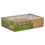 8105015173668, SKILCRAFT Recycled Content Trash Can Liners, 60 gal, 1.5 mil, 38" x 58", Black/Brown, 20/Box