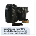 8105015173668, SKILCRAFT Recycled Content Trash Can Liners, 60 gal, 1.5 mil, 38" x 58", Black/Brown, 20/Box