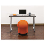 Zenergy Swivel Ball Chair, Backless, Supports Up to 250 lb, Orange Seat, Black Base