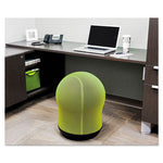 Zenergy Swivel Ball Chair, Backless, Supports Up to 250 lb, Green Seat, Black Base