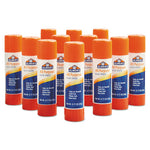 Disappearing Glue Stick, 0.77 oz, Applies White, Dries Clear, 12/Pack