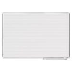 Ruled Magnetic Steel Dry Erase Planning Board, 72 x 48, White Surface, Silver Aluminum Frame