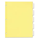 Plastic Insertable Dividers, 5-Tab, 11 x 8.5, Clear Tabs, 1 Set