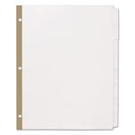 Index Dividers with White Labels, 8-Tab, 11 x 8.5, White, 5 Sets