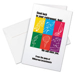 Half-Fold Greeting Cards with Matching Envelopes, Inkjet, 85 lb, 5.5 x 8.5, Matte White, 1 Card/Sheet, 30 Sheets/Box