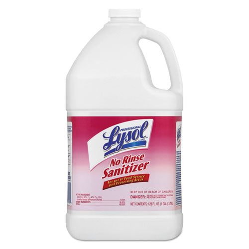 No Rinse Sanitizer Concentrate, 1 gal Bottle, 4/Carton