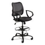 Vue Series Mesh Extended-Height Chair, Supports Up to 250 lb, 23" to 33" Seat Height, Black Fabric