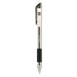 Comfort Grip Gel Pen, Stick, Medium 0.7 mm, Black Ink, Clear/Black Barrel, Dozen