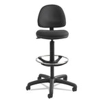 Precision Extended-Height Swivel Stool, Adjustle Footring, Supports Up to 250 lb, 23" to 33" Seat Height, Black Fric