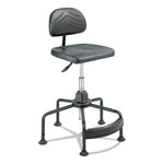 Task Master Economy Industrial Chair, Supports Up to 250 lb, 17" to 35" Seat Height, Black